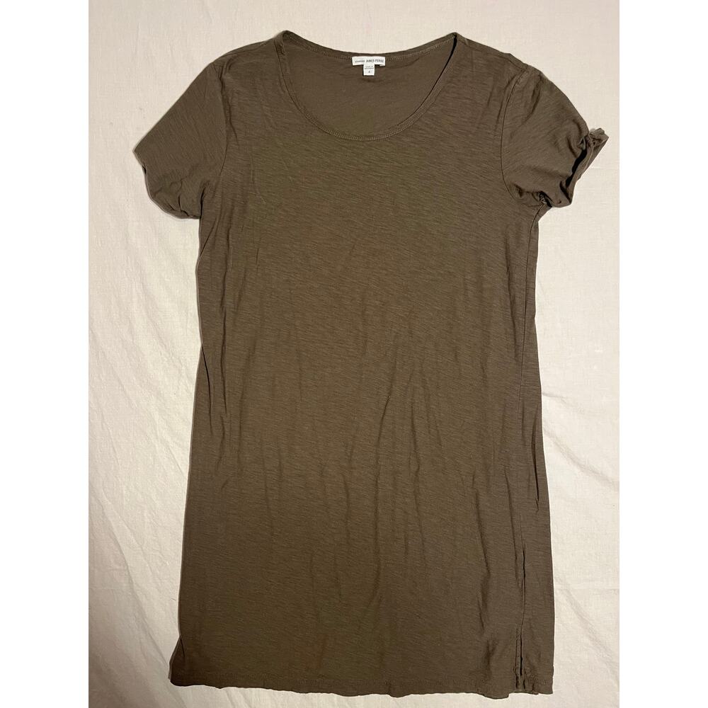 James‎ Perse Olive Green Rolled Sleeve T-shirt Dress 4